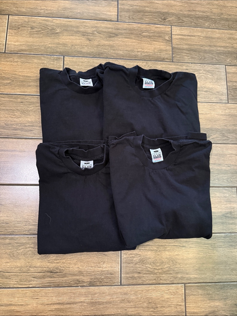 Pro Club women’s Heavyweight Cotton Short Sleeve Crew Neck T-Shirt L —4 piece